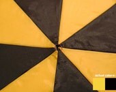 Black and Yellow 2 Tone Upcycled Umbrella Dog Rain Coat