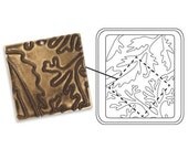 Forest Foliage Deco Etch Die Plate, Szzix and Vintaj Etching Plate