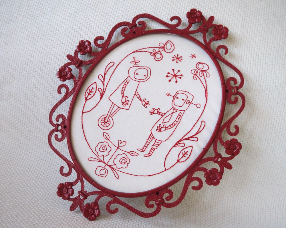 Binary Folk Embroidery Pattern