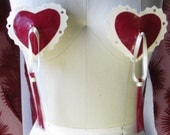 Pasties Heart Shaped Latex Pasties With Long Tassles