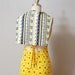 1960s Maxi Dress - Yellow Sailor Ascot Dress with Sailboats