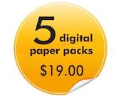 5 digital scrapbooking paper packs special: Save 30%