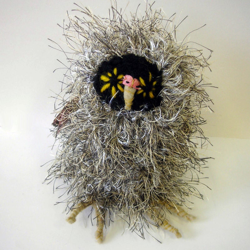 baby owl bird - Wee Howl - light coloured