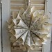 Vintage Paper Sheet Music Cone  Wreath with Stamped  Clotehspin
