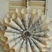 Sheet Music Wreath Vintage Hymnal wtih paper Rose