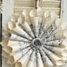 Wedding Wreath  //  Paper  Wreath  //  Vintage Sheet Music 15-16"