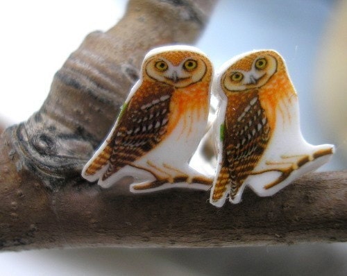 Tiny Owl Earrings