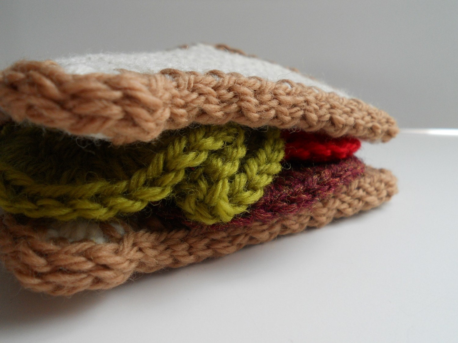 Crochet Salami Sandwich Play Food Toy