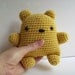Amigurumi Lemon Yellow Teddy Bear Plush Toy
