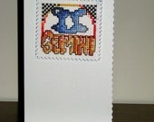 Gemini Zodiac - Gemini Zodiac Birthday Signs Astrology Handmade Cross-stitch card