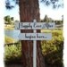 HaPPiLy EVeR AfTeR SiGn - HaPPiLY EVeR AfTeR BeGiNs HeRe - DiReCTioNaL WeDDiNg SiGnS - Fairy Tale Style - 4ft Stake - Distressed WHITE