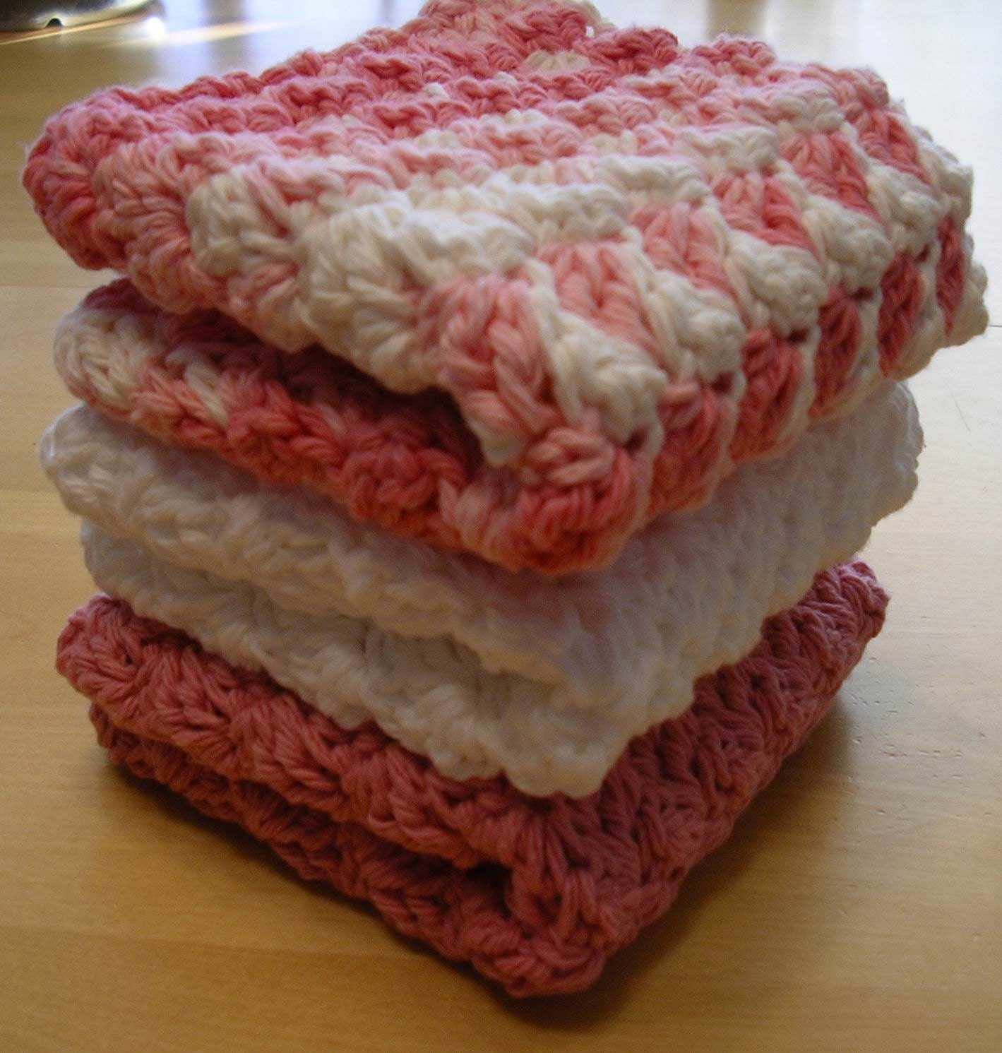 Strawberries and Cream Washcloths or Dishcloths-Set of 3