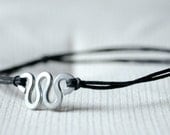 For Him Bracelet  - Aluminium wire and waxed cotton - Men and Unisex - Vegan friendly