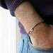 For Him Infinity Bracelet - Leather and Aluminium wire - Men and Unisex bracelet - Made to Order
