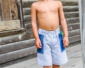 Blue Stripe Shorts