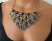 Collar Necklace - Eco Fashion -Crochet Collar  Necklace Spring Fashion Accessories Mothers Day Gift Old Fashioned  Victorian Lace Collar