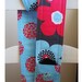 Camera Strap Reversible Lens Cap Pocket Blue and Coral Woodland Bloom