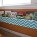 Aqua and White Chevron Book Sling- 1 Sling -Size Large