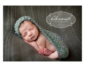 Chunky Bowl Cocoon in OCEAN - newborn photo prop