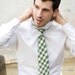 Green Plaid Men's Necktie By Sheeena Espiritu Solis