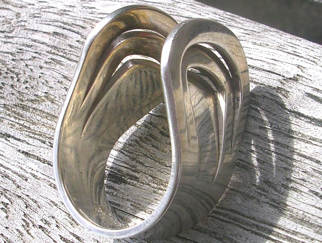 ON SALE Modernist Anna Greta Eker Sterling Silver Huge Statement Ring