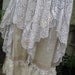 shabby chic..  tunic dress..ice blues, mermaid, Vintage Kitty.. antique lace and roses.. beach wedding.. LARGE - XL