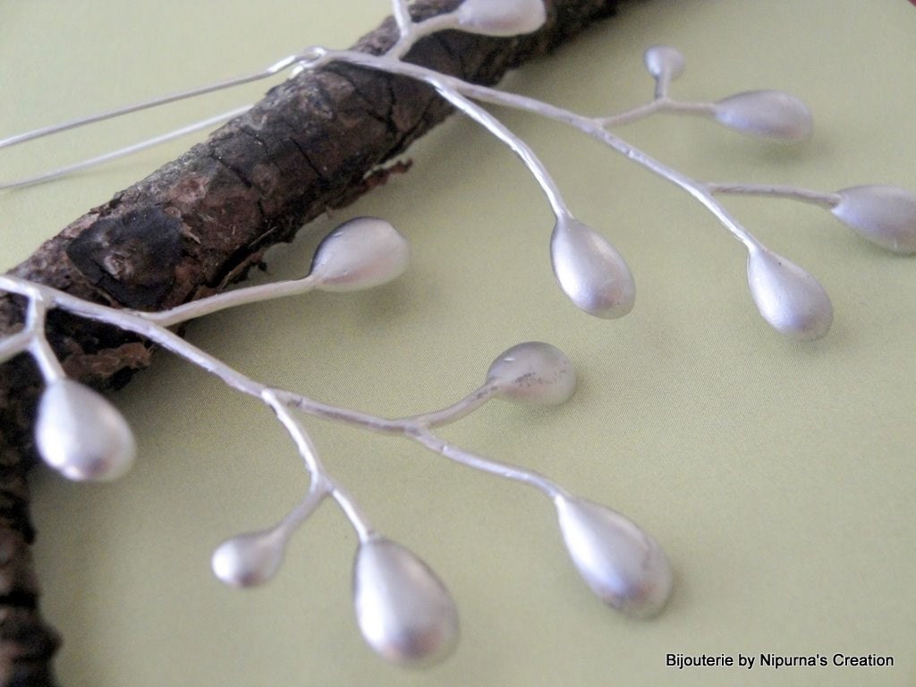 Silver Branch Earrings Free Shipping U.S only