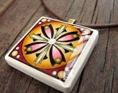 Polymer Clay Necklace Flower Mandala