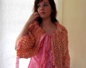 salmon handspun cowl sjawl