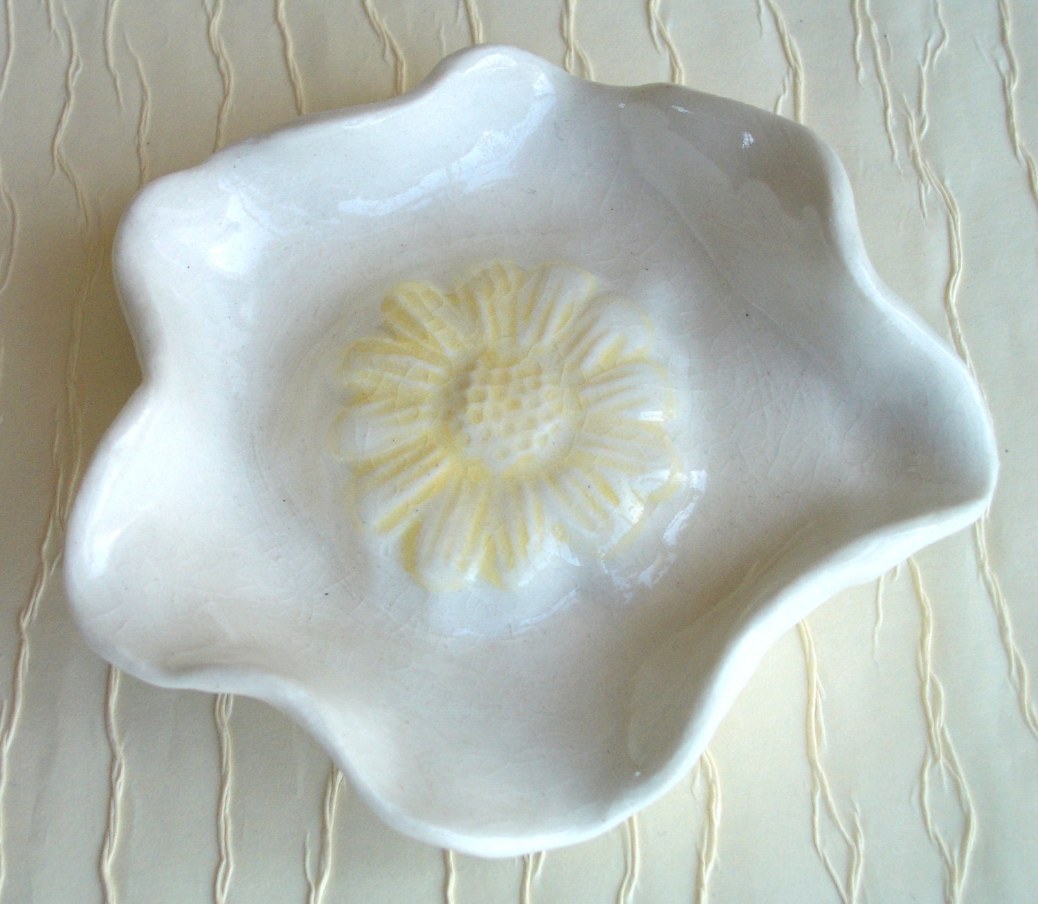 Sunny Side Up Porcelain Flower Dish