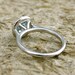 Classic Halo-Style Aquamarine & Diamond Engagement Ring in 14K White Gold
