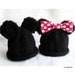 Mouse Ears Baby Hat Boy or Girl, Mickey or Minnie, You Pick the Size Custom Hand Knit