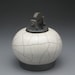 Ceramic jar ,Raku fired jar, art pottery,jar with lid