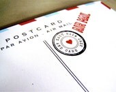10 Red White and Blue Air Mail Postcards