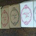25 Mini Thank You Note Envelope Letterpress - choice of color