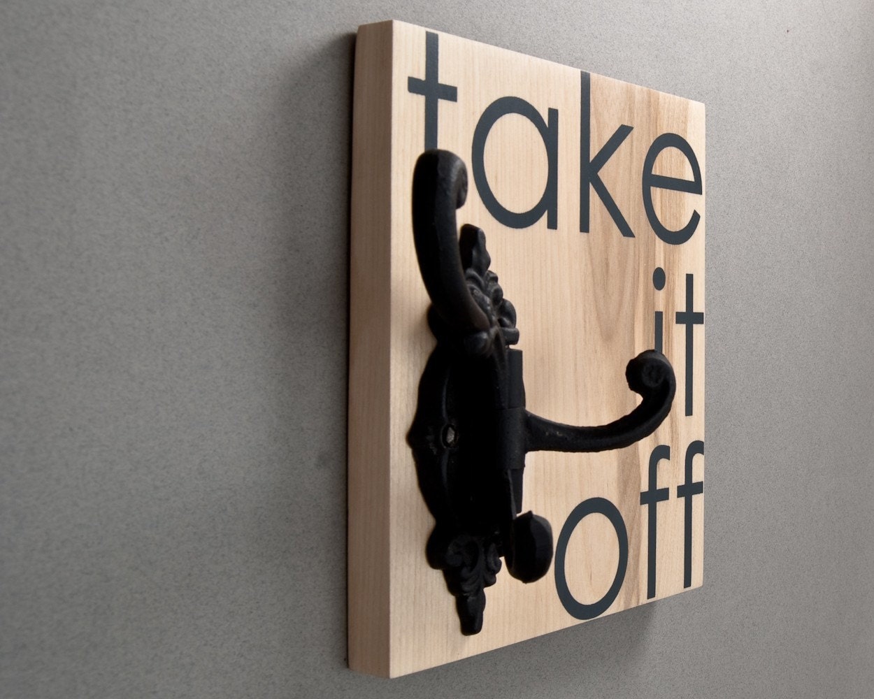 take it off. coat rack.