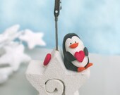 Penguin photo holder - cute star gift