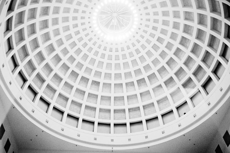 Modern Abstract Architecture Fine Art Photography Print Library White Circle Gift for Him for Her for Friend -  Paper House