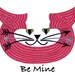 Cat Art Cards- Valentine- Be Mine by beckyzimm