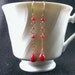 Ruby Infinity Necklace- Gold Filled, Hammered Wire