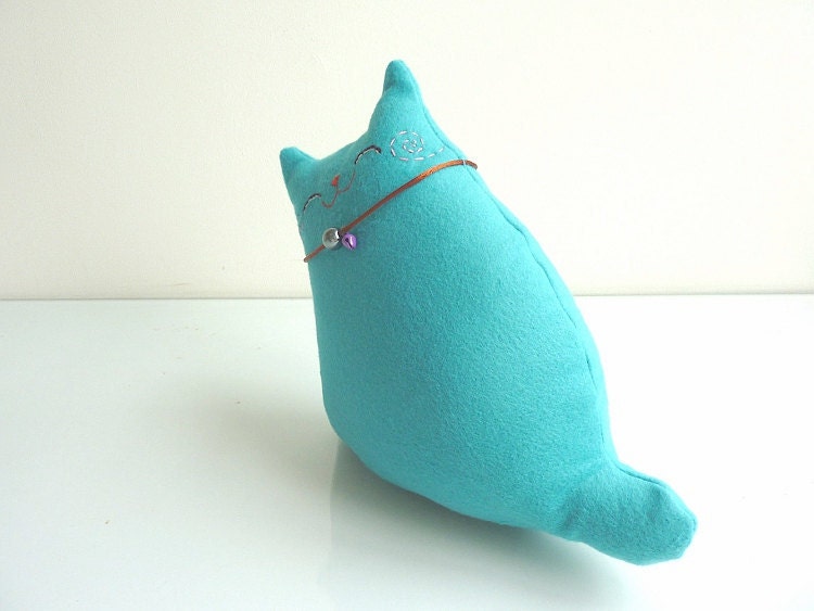 Cat Plush, Cat toy, Cat doll, Plush - Turquoise Baby - Etsy Project Embrace