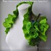 Bolero, Wrap, Capelet, Absinthe, Green Fairy Bridal Felted, LA FEE VERTE Chartreuse,Three Roses, Peacock Corsage Saint Patrick's Day