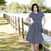 polka dot Dress asymmetrical collar - LISETTE style