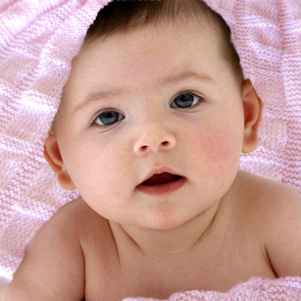 Blanket Baby Shower Gift  Knit Newborn Baby pink custom order