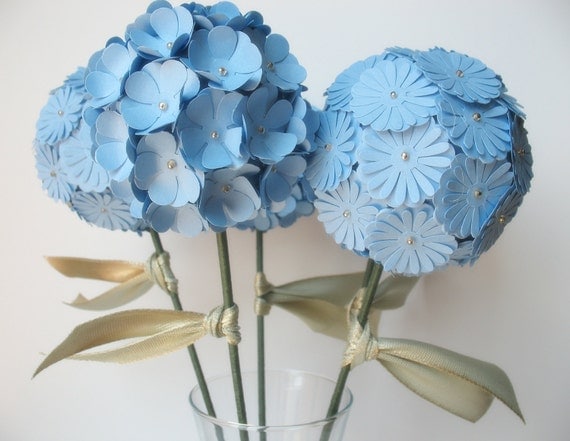3 Globe Flowers Paper Flower Decor Centerpiece Il_570xn