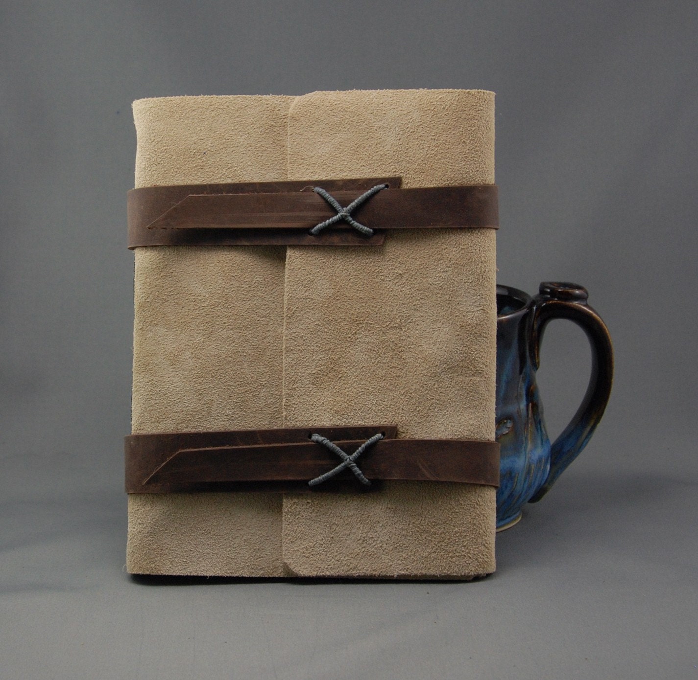 Handmade Leather Journal with Blank Parchment Paper