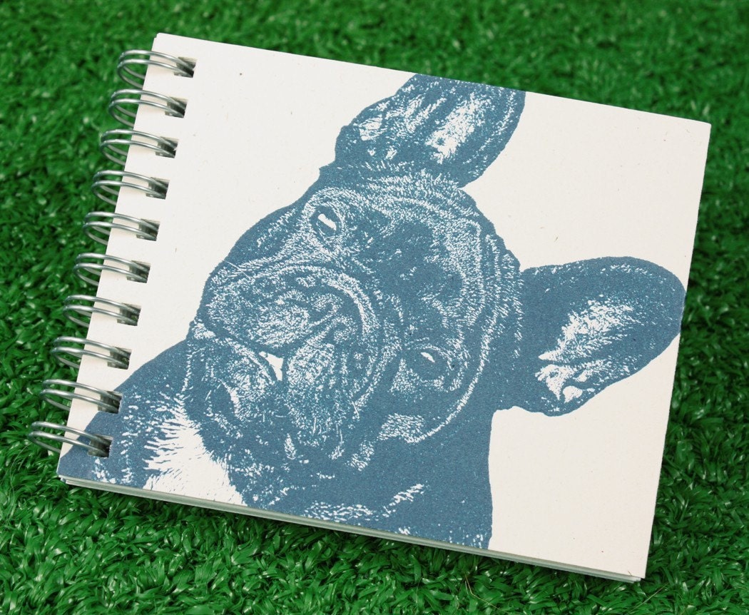 Mini Journal - French Bulldog in Blue
