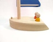 Wooden Sailboat Toy