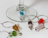Glass Wine Charms Martini Stemware Hostess Gift Entertaining Barware