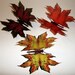 15x 3D Fall Leaf Butterflies Wedding Bouquet, Cake Topper, Wall Decoration Transparent Translucent